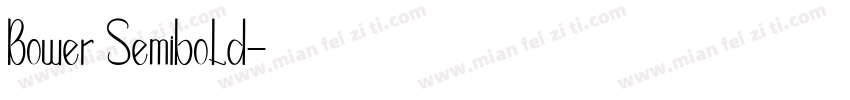 Bower Semibold字体转换